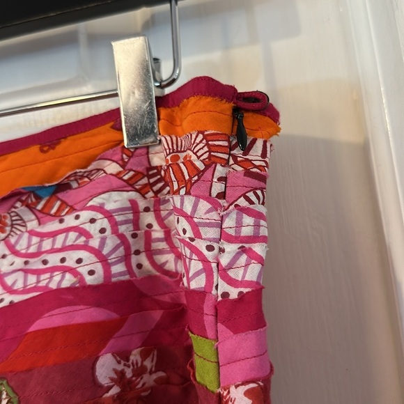 NWOT Women’s Asha Bohemian Style Layered Patchwork A Line Cotton Skirt Sz L - Picture 4 of 7